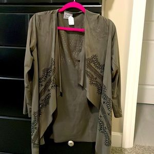 NWT Vocal suede cardigan